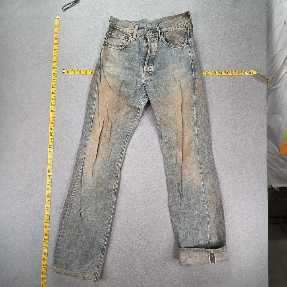 VTG Levis 503B Jeans Mens Selvedge LVC Japan Light Wash Thrashed Fits 26x30